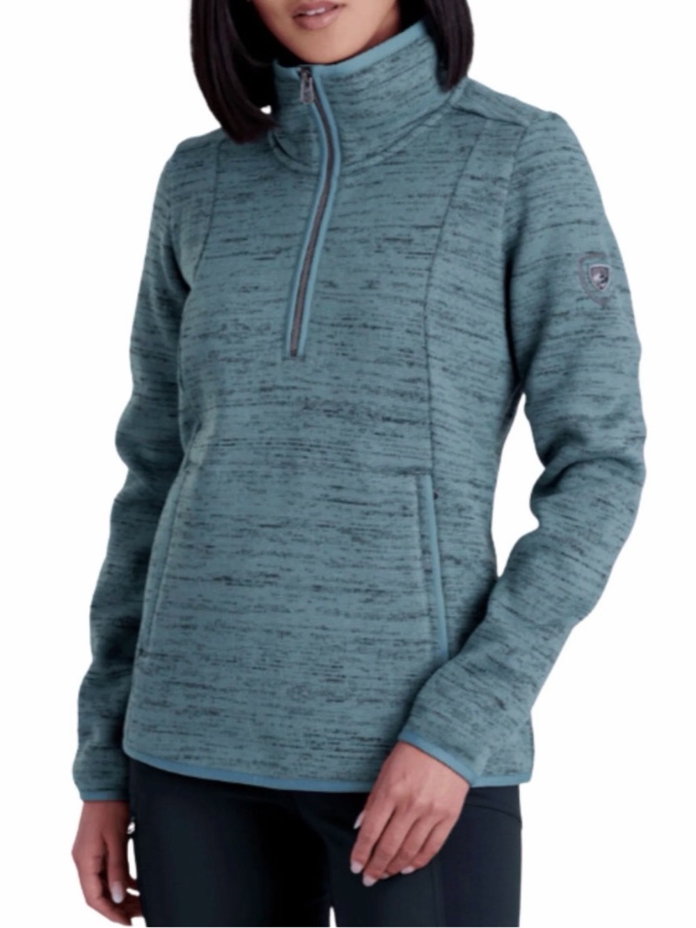 Kuhl Ascendyr Quarter- Zip Pullover Fleece, women’s sz L, blue